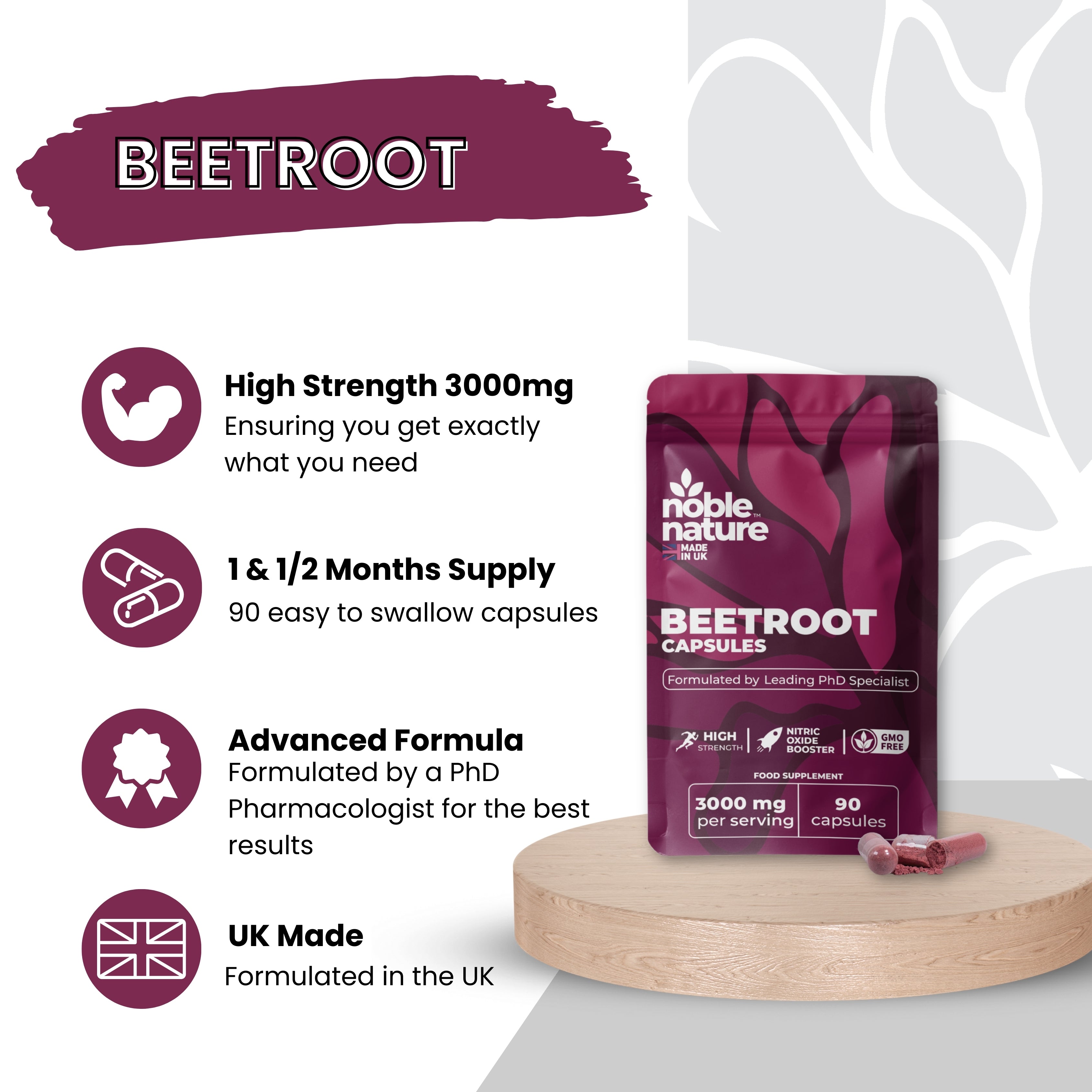 Beetroot Capsules - 3000mg