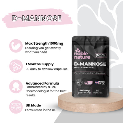 D-Mannose 90 Capsules - 1500mg